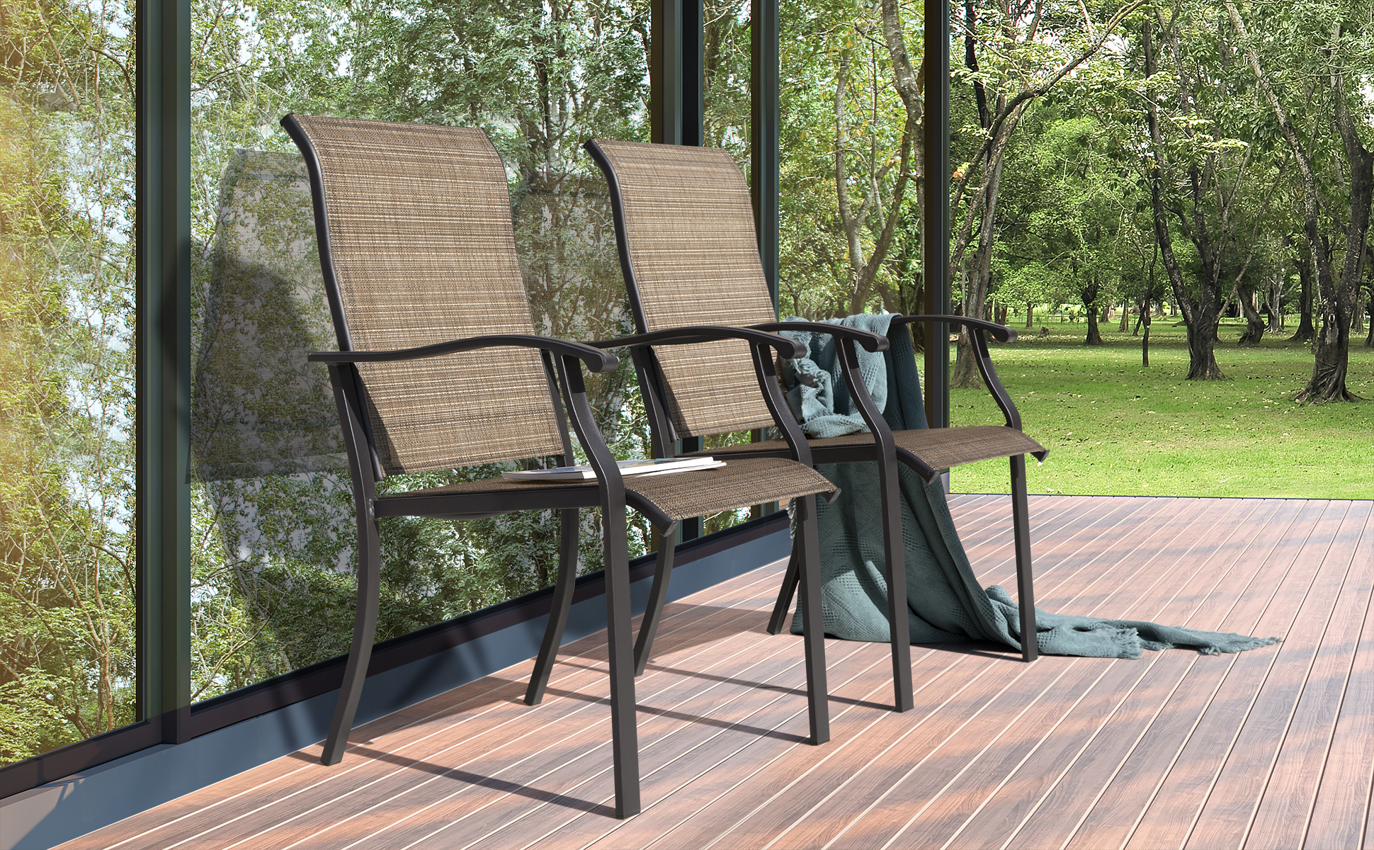 【新品】SISANDI size2（M）SET Amazon.com: NUU GARDEN Patio Dining Chairs, Swivel Patio