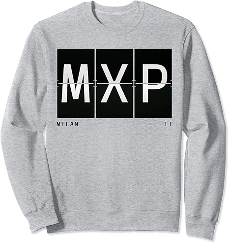 Amazon Co Jp Mxp ミラノ It イタリア レトロ 空港コード ワールドトラベラー トレーナー 服 ファッション小物