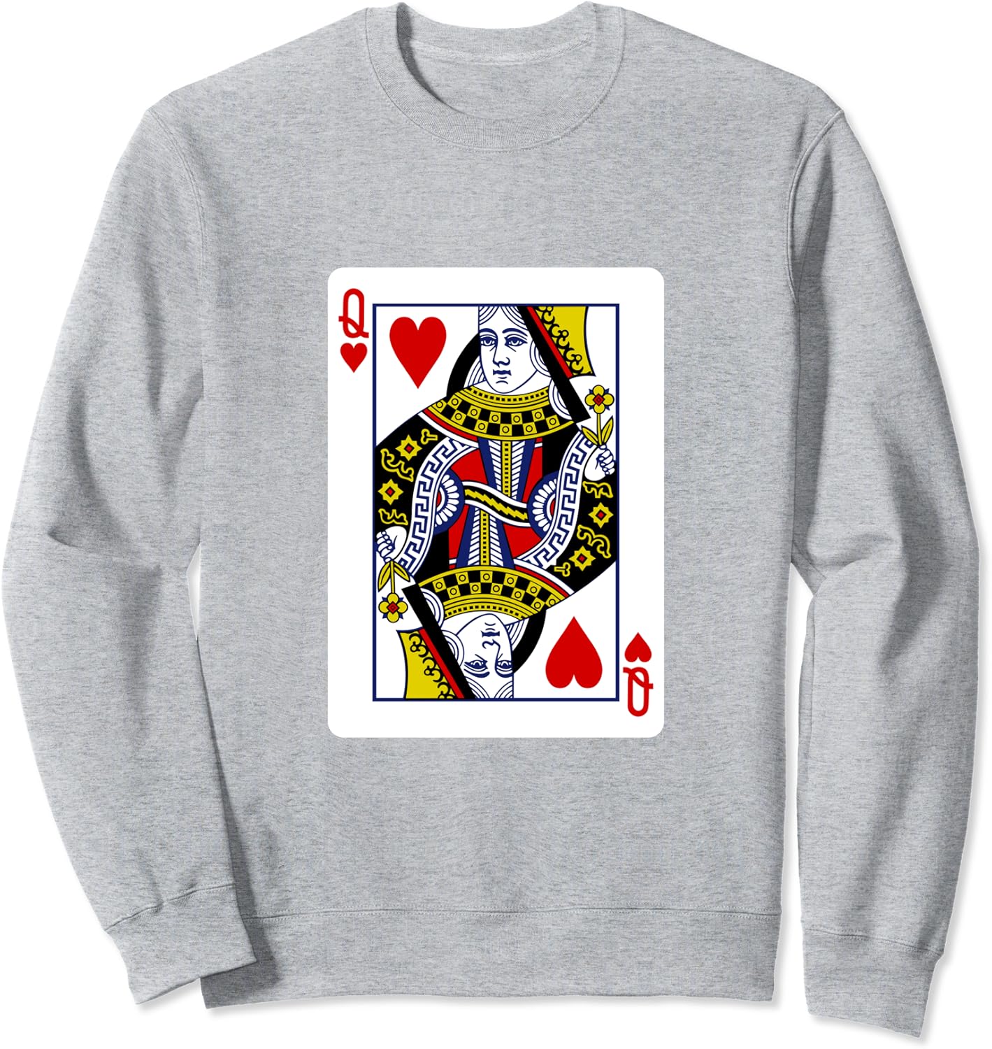 Queen of hearts card sweatshirt Clearance