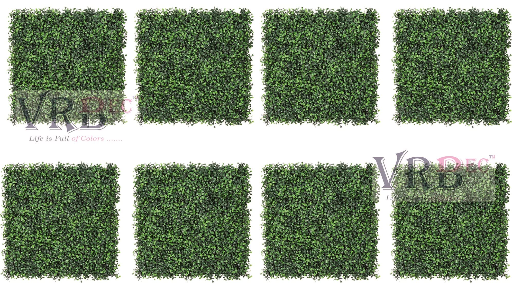 Genson VRB Dec Artificial Grass Vertical Wall Small Leaves Tiles | Vertical Garden Wall Tiles (40 X 60 cm) (Pack of 8), Green (B09LYNBTBQ) Amazon Price History, Amazon Price Tracker