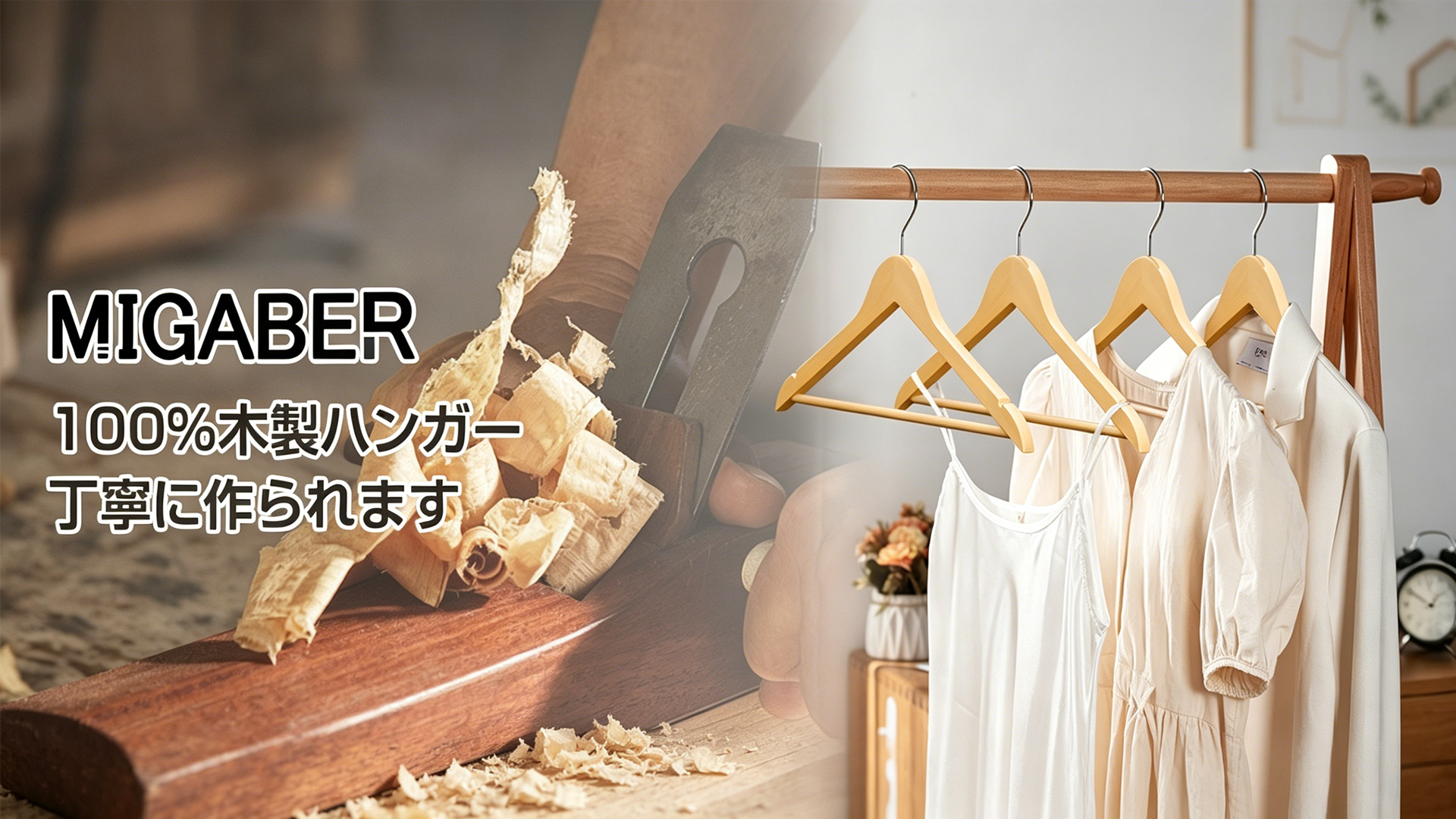 Amazon.co.jp: MIGABER ハンガー 高級木製 20本セット スーツ ハンガー