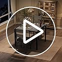 GarveeHome Dining Table Set for 2, Dining Table with 2 Upholstered Chairs, Wood 3-Piece Kitchen Dining Room Table Set with Corner Protector for Small Space, Kitchen, Apartment, Rustic Gray