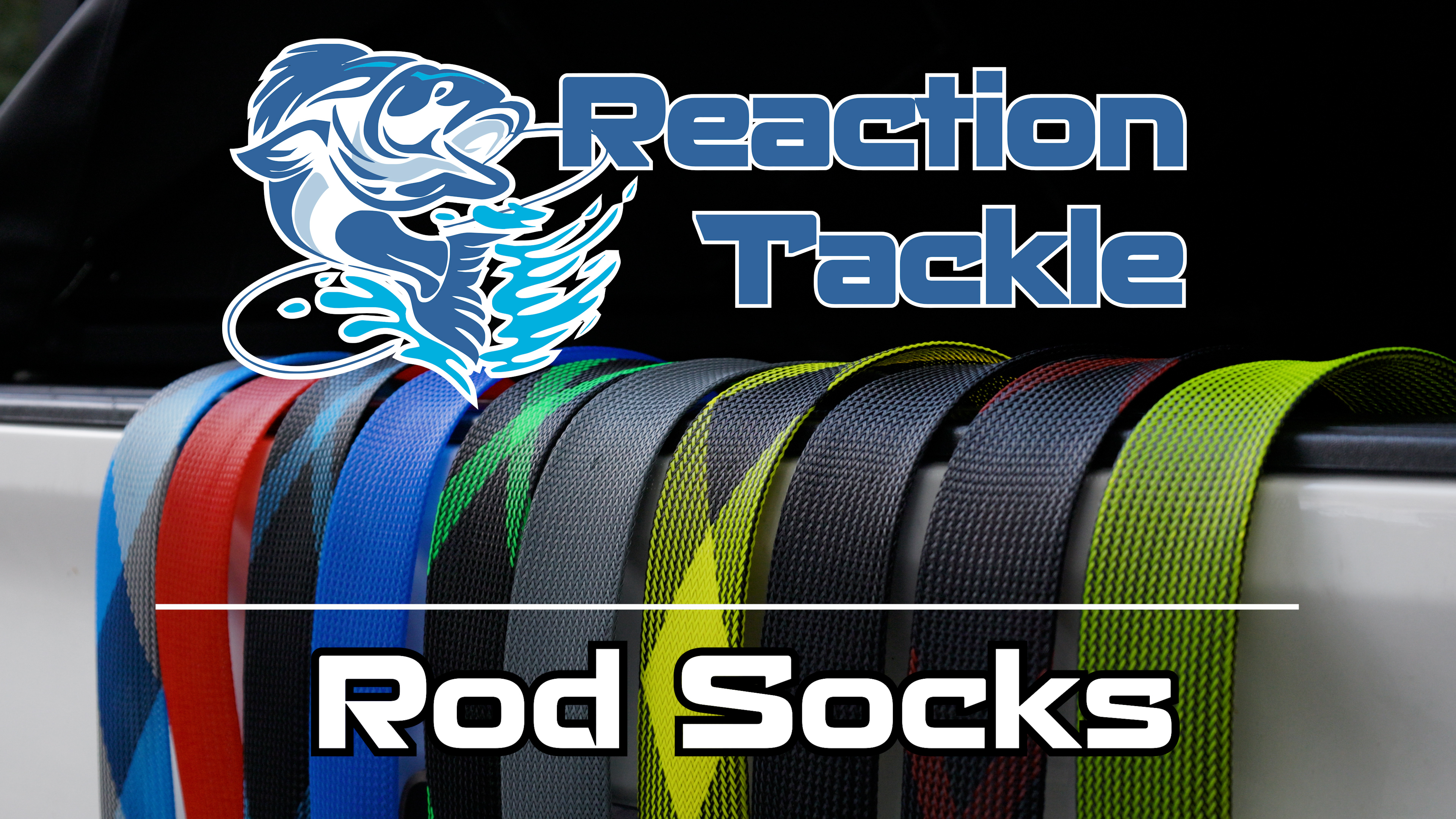 Reaction Tackle Rod Socks, Fishing Rod Sleeves and Covers for Spinning and Casting Rods, Breathable Mesh Rod Protectors with Elastic Band