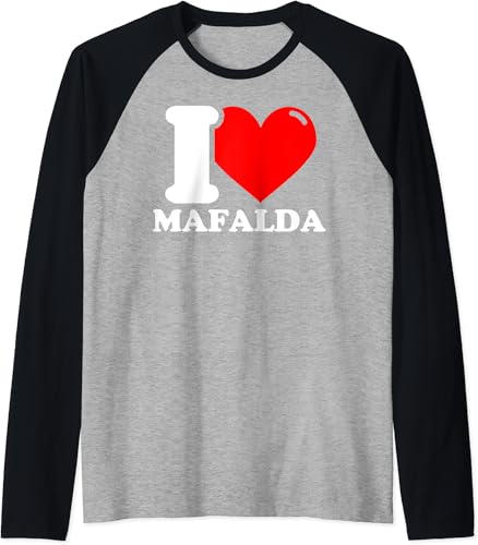 I love Mafalda Raglan Baseball Tee