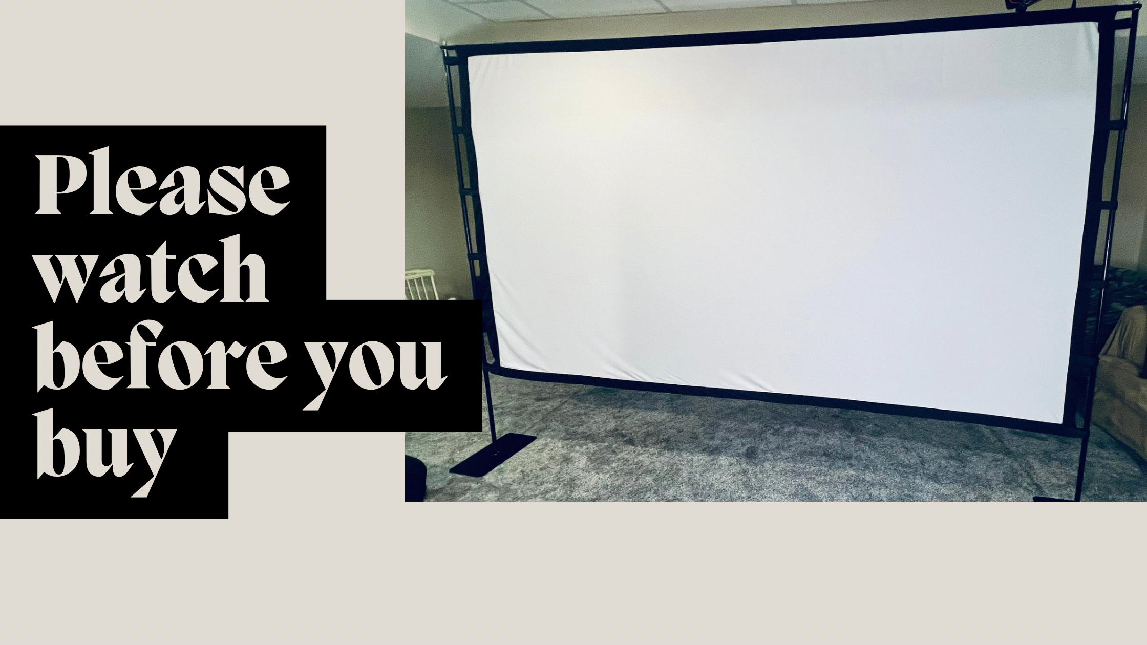 Watch Easy to set up projector screen on Amazon Live