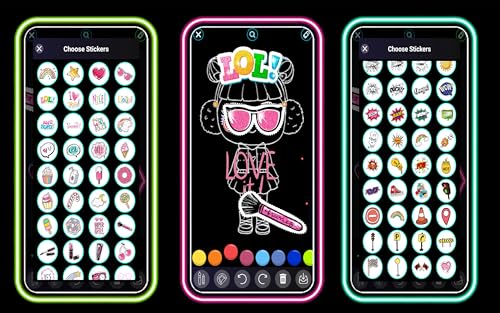 How to Draw Dolls Neon Glow Coloring Book