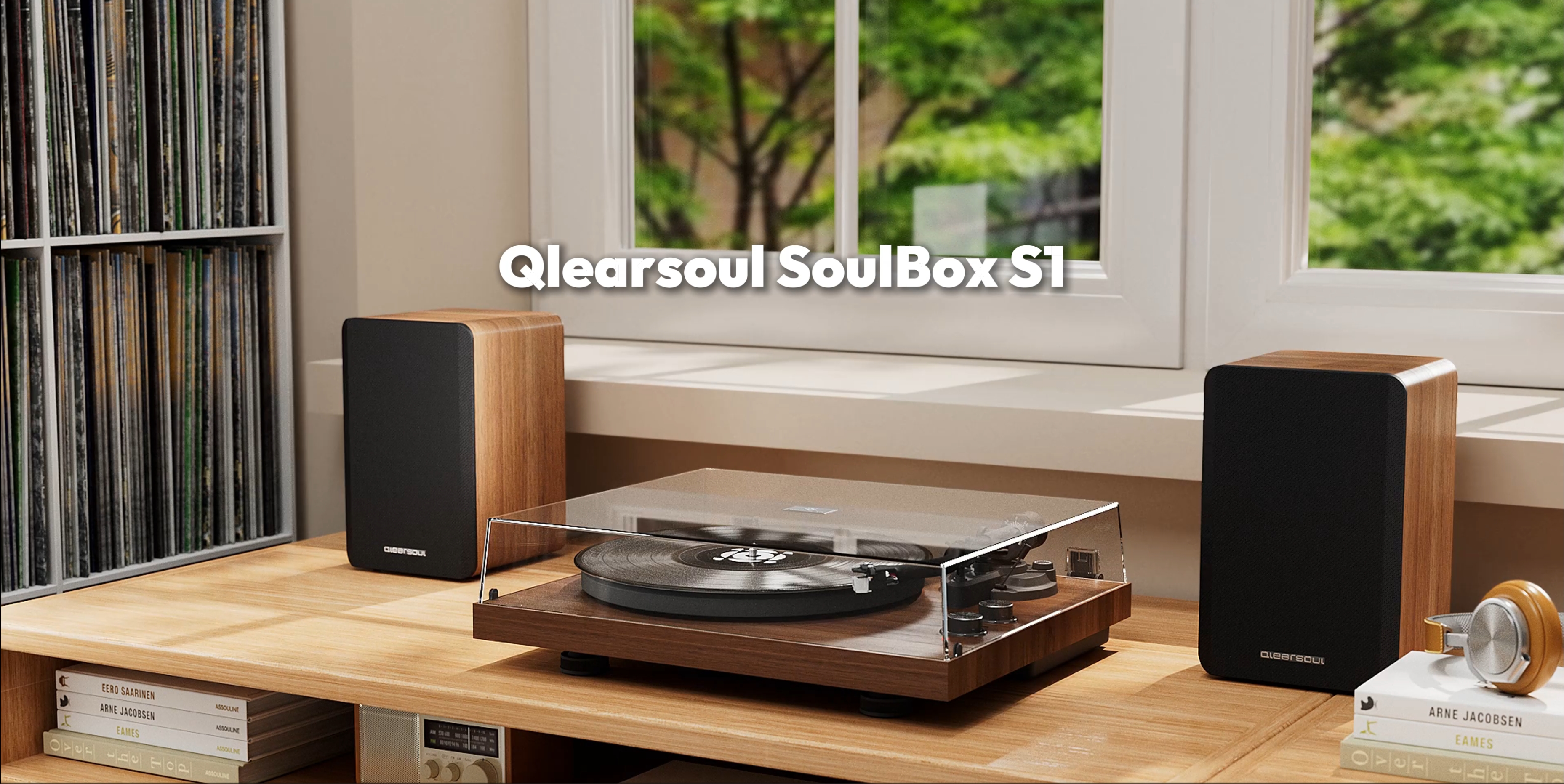 ●The Counsoul Qlearsoul SoulBox S1 Platine Vinyle avec Haut-parleurs