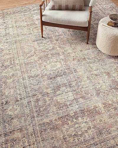 Miniatura 5 de Amber Lewis x Loloi Georgie Colección GER-06 - Alfombra de área, 5 pies x 7 pies 6 pulgadas, color burdeos antiguo