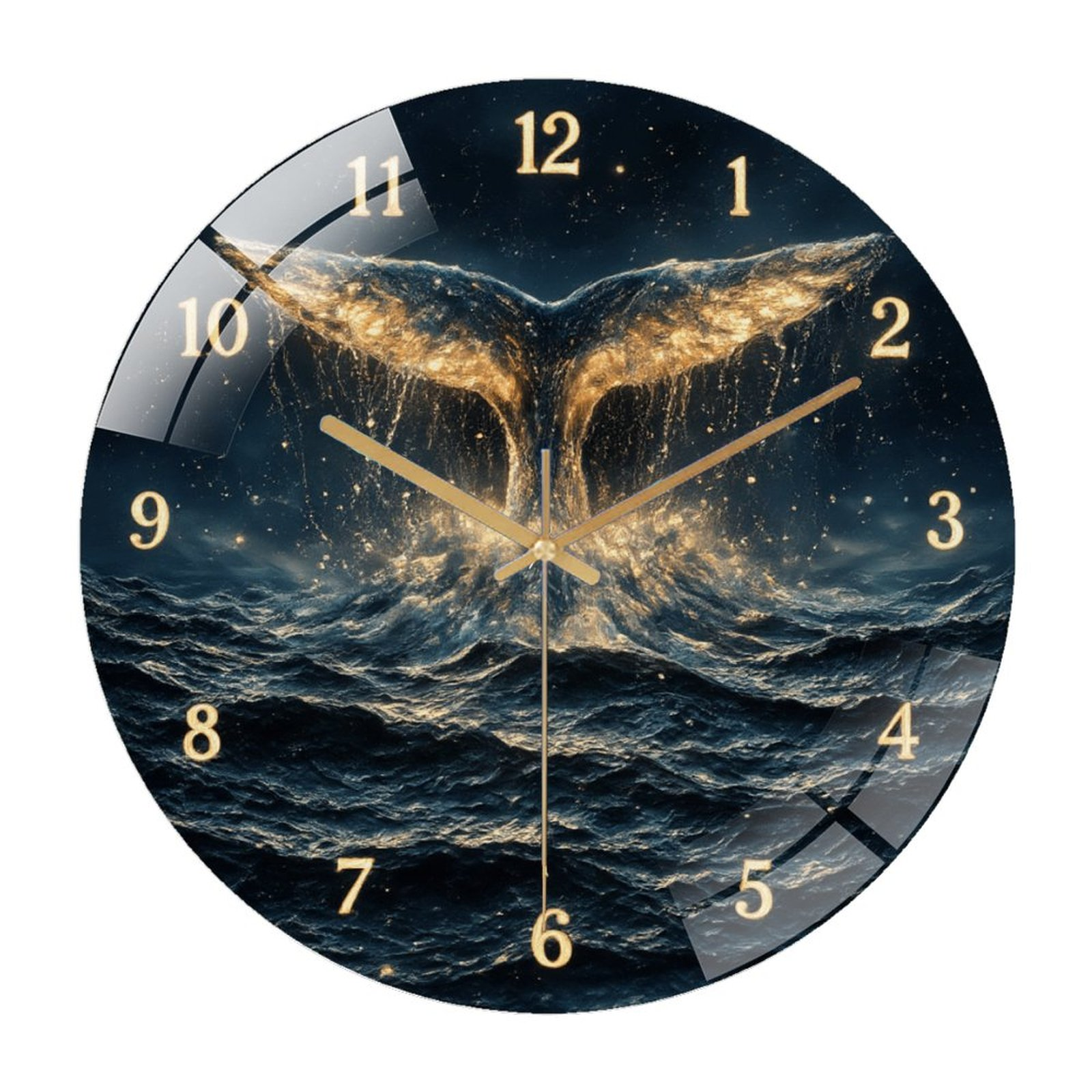 Reloj de pared redondo de vidrio templado 12 pulgadas miniatura 7