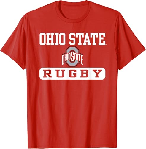 Camiseta roja de rugby de Ohio State Buckeyes, Rojo, S