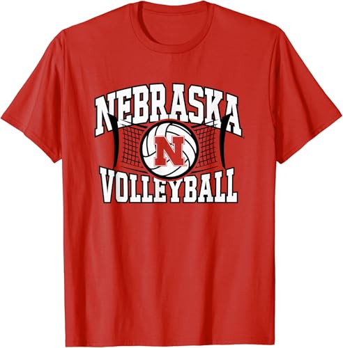 Camiseta Nebraska Cornhuskers Voleibol Spike Rojo, Rojo -