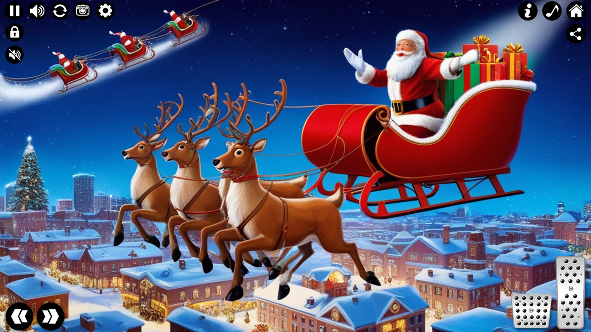 サンタのプレゼント配達：空飛ぶそりのクリスマス・アドベンチャー 3D