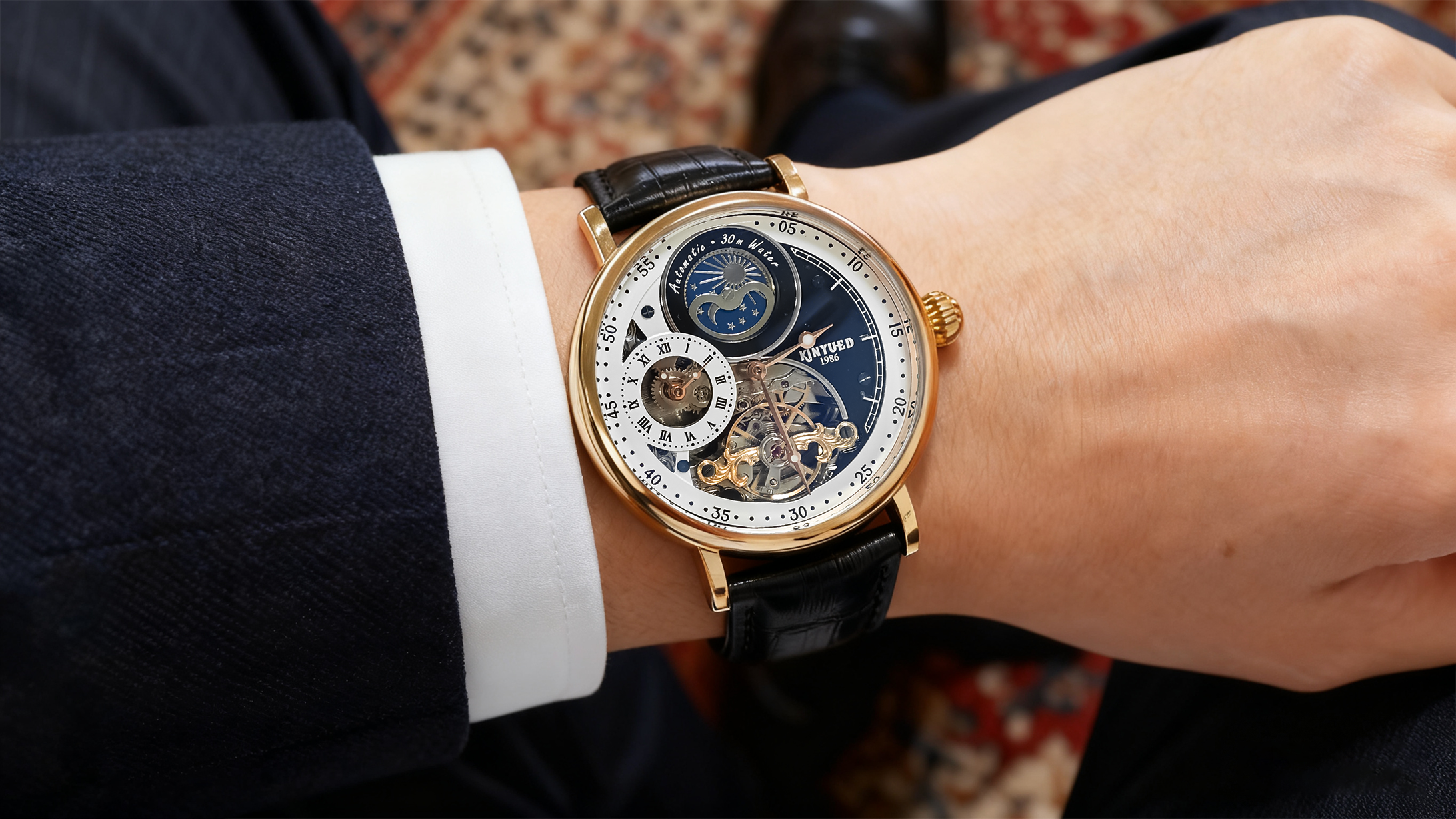 Amazon.com: IK COLOURING Mens Luxury Skeleton Automatic Mechanical 
