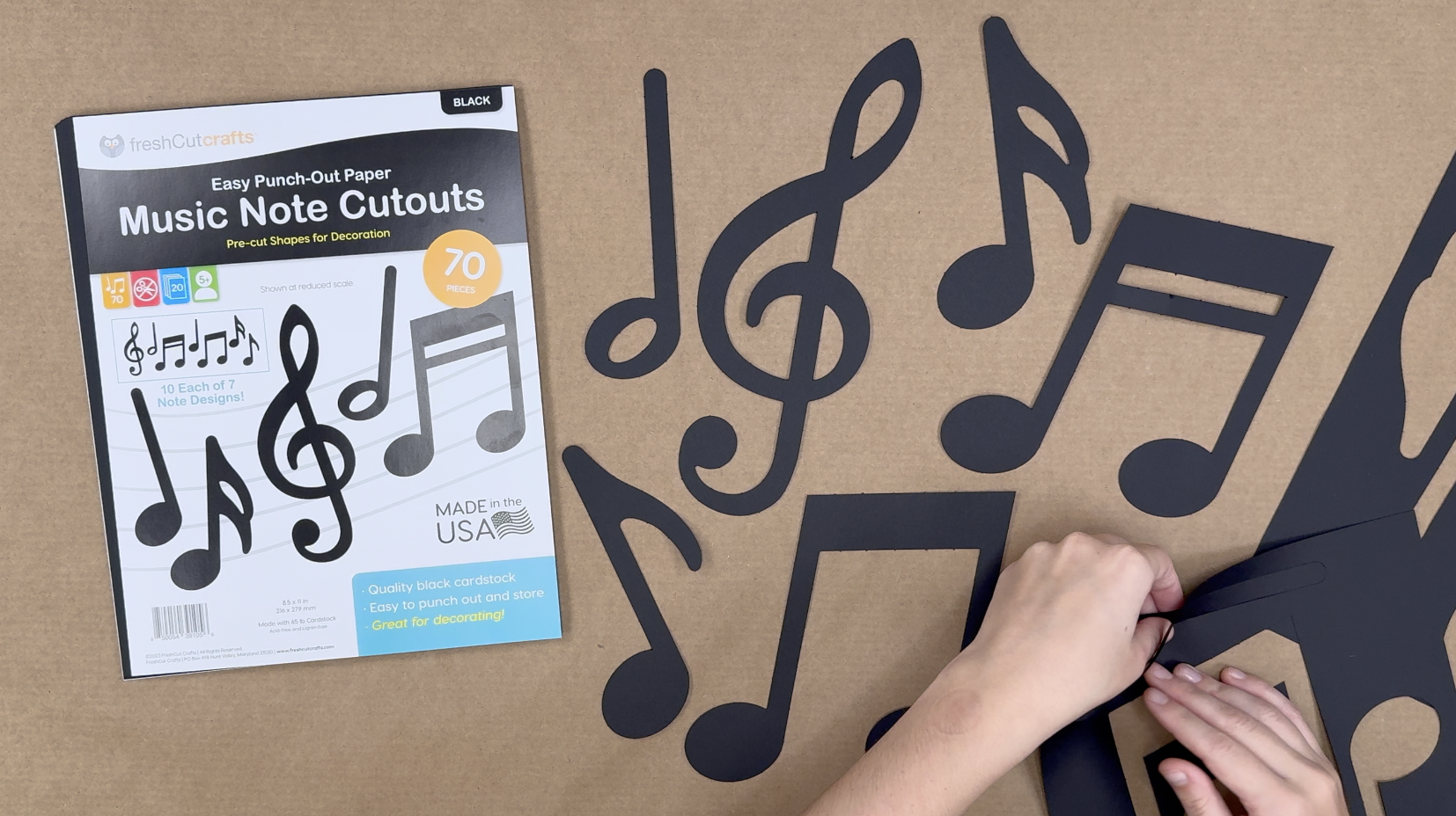 Amazon.com: 70 pcs Black Music Notes Cutouts Musical Party