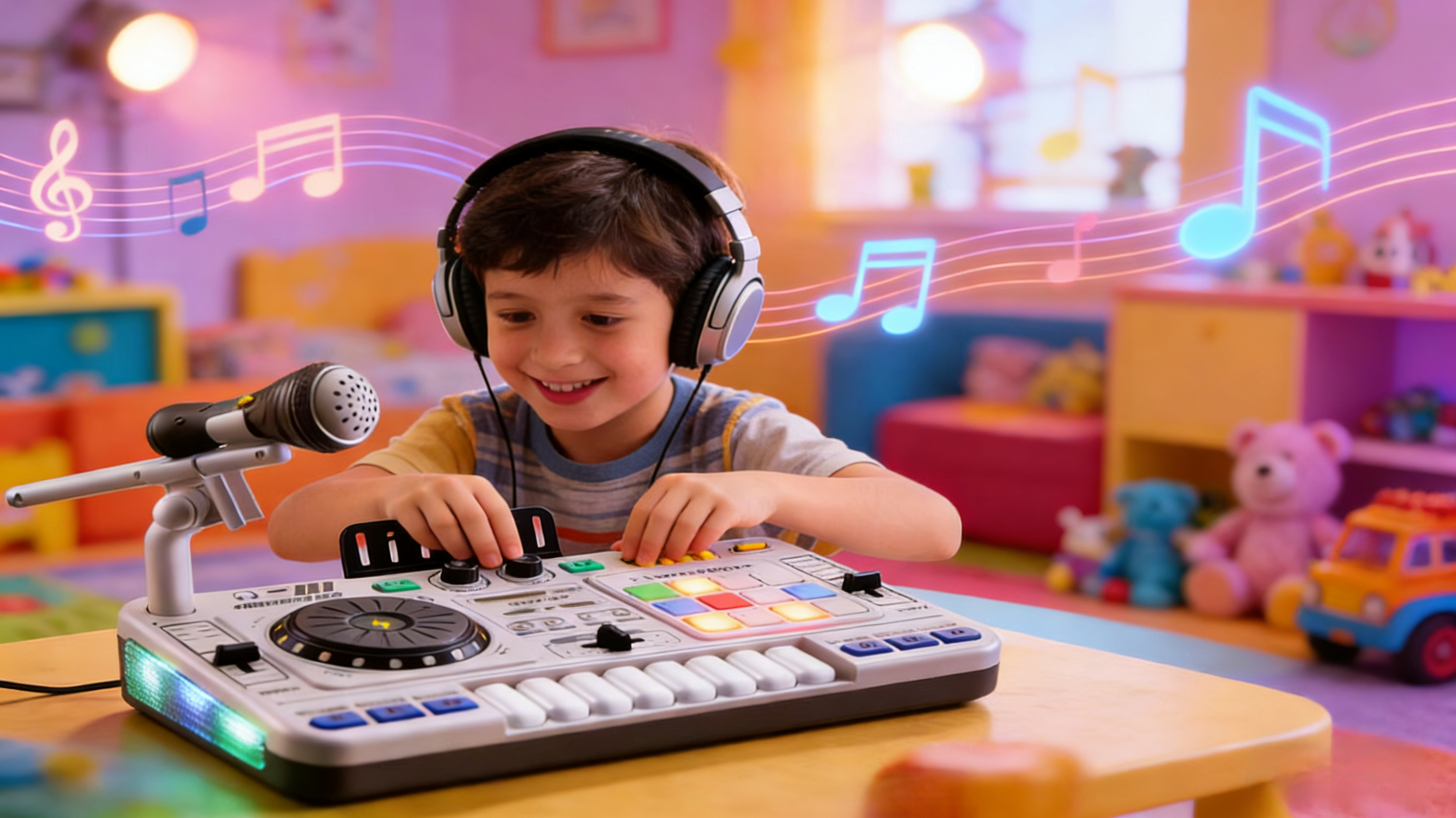 Amazon.co.jp: WIDJKFYF DJミキサー付きピアノおもちゃ 大人と子供の