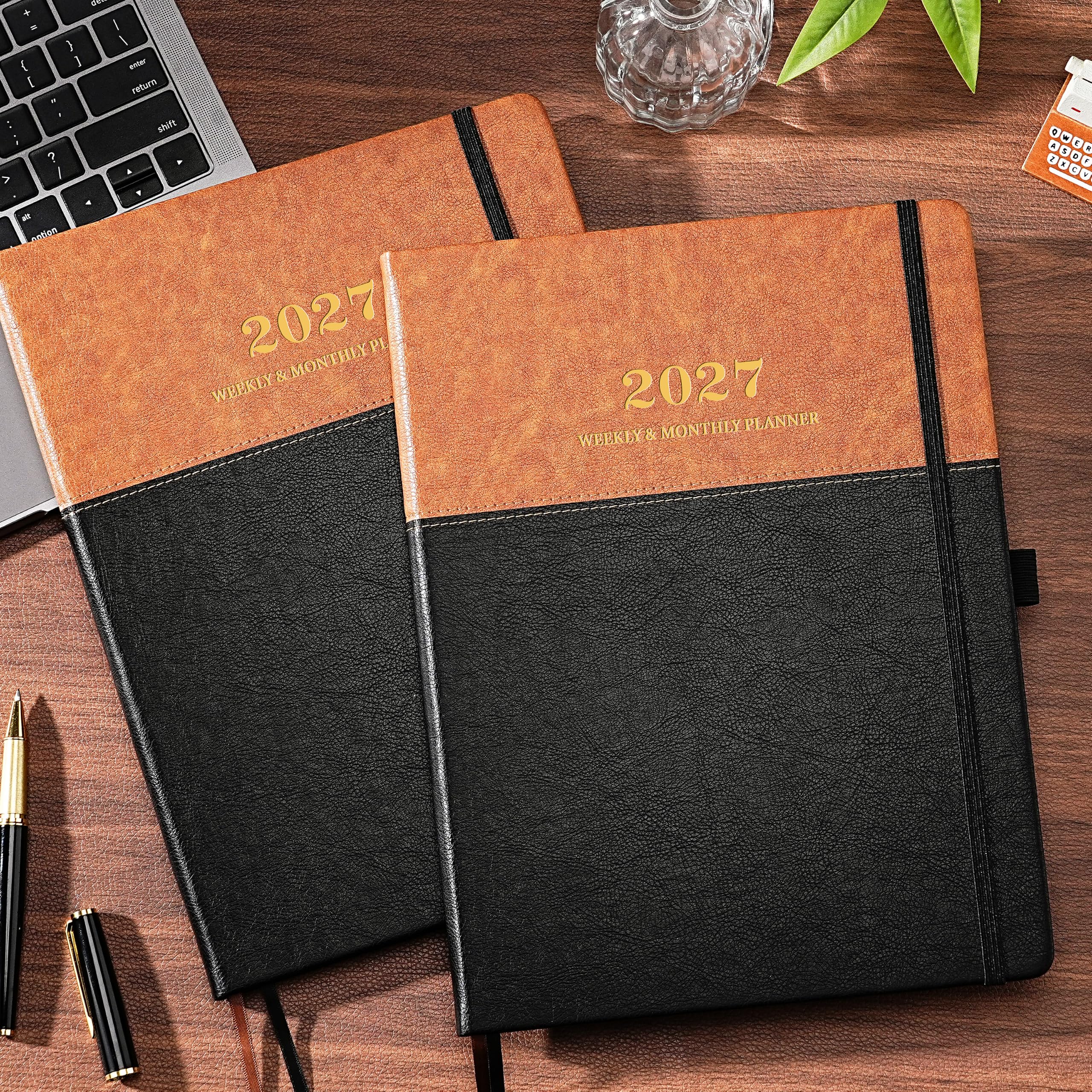 Agenda 2027 – Agenda settimanale e mensile, copertina rigida, 22,9 x 27,9 cm