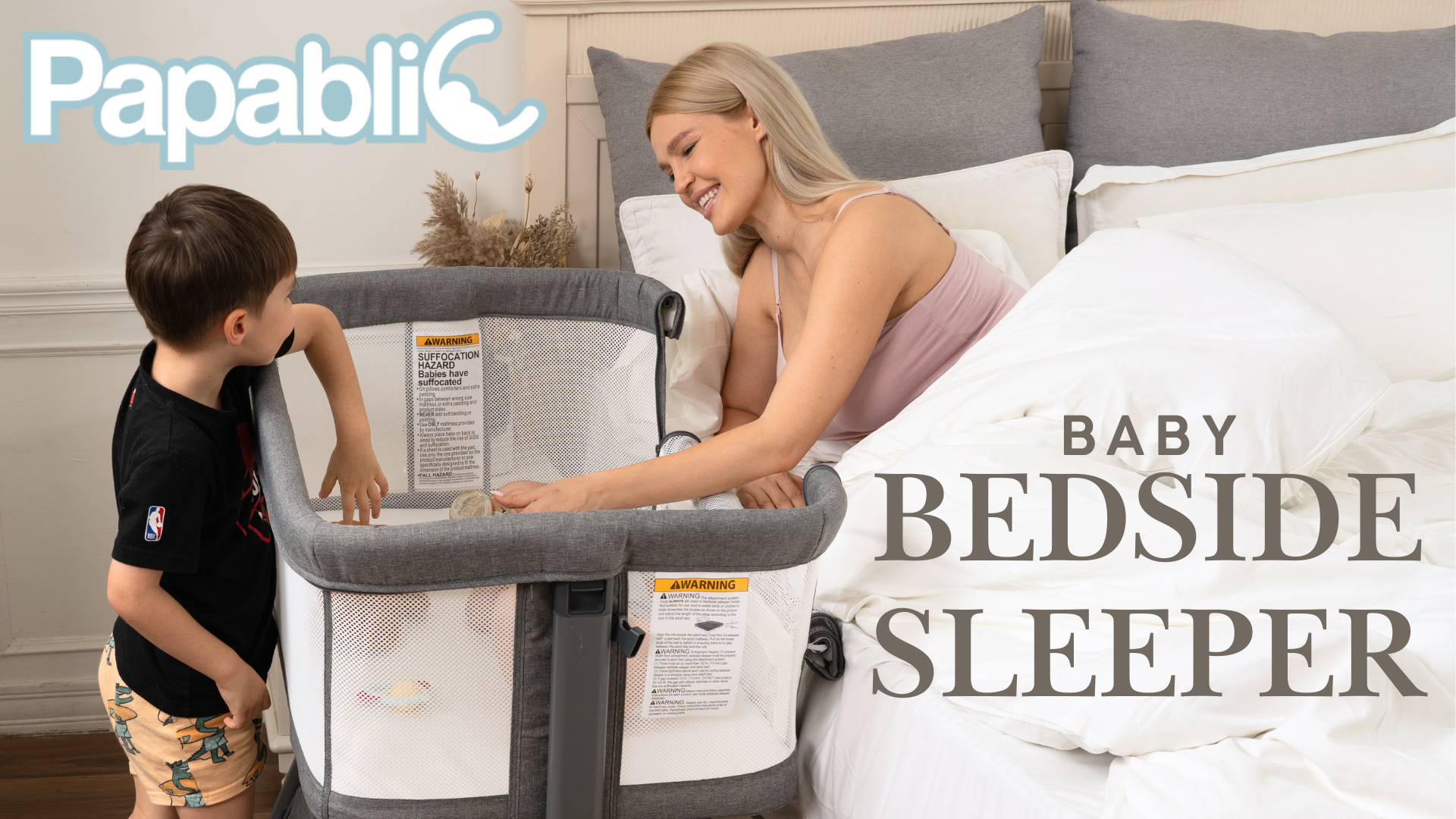 PAPAページ Koola Baby Bassinet Papablic Baby Bassinet, Bedside Bassinet
