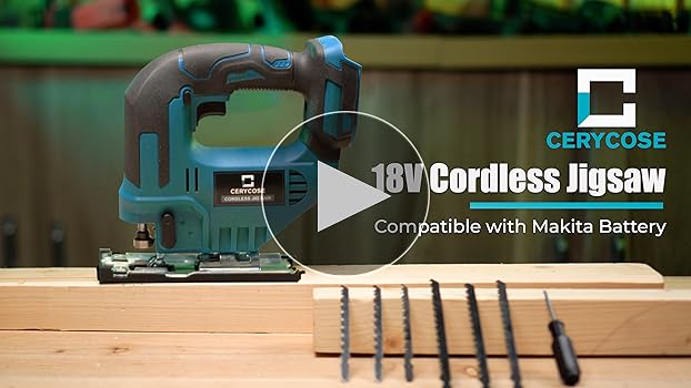 アクセサリー JIG-SAW Cerycose Jigsaw Compatible With Makita 18V, Cordless jig saw