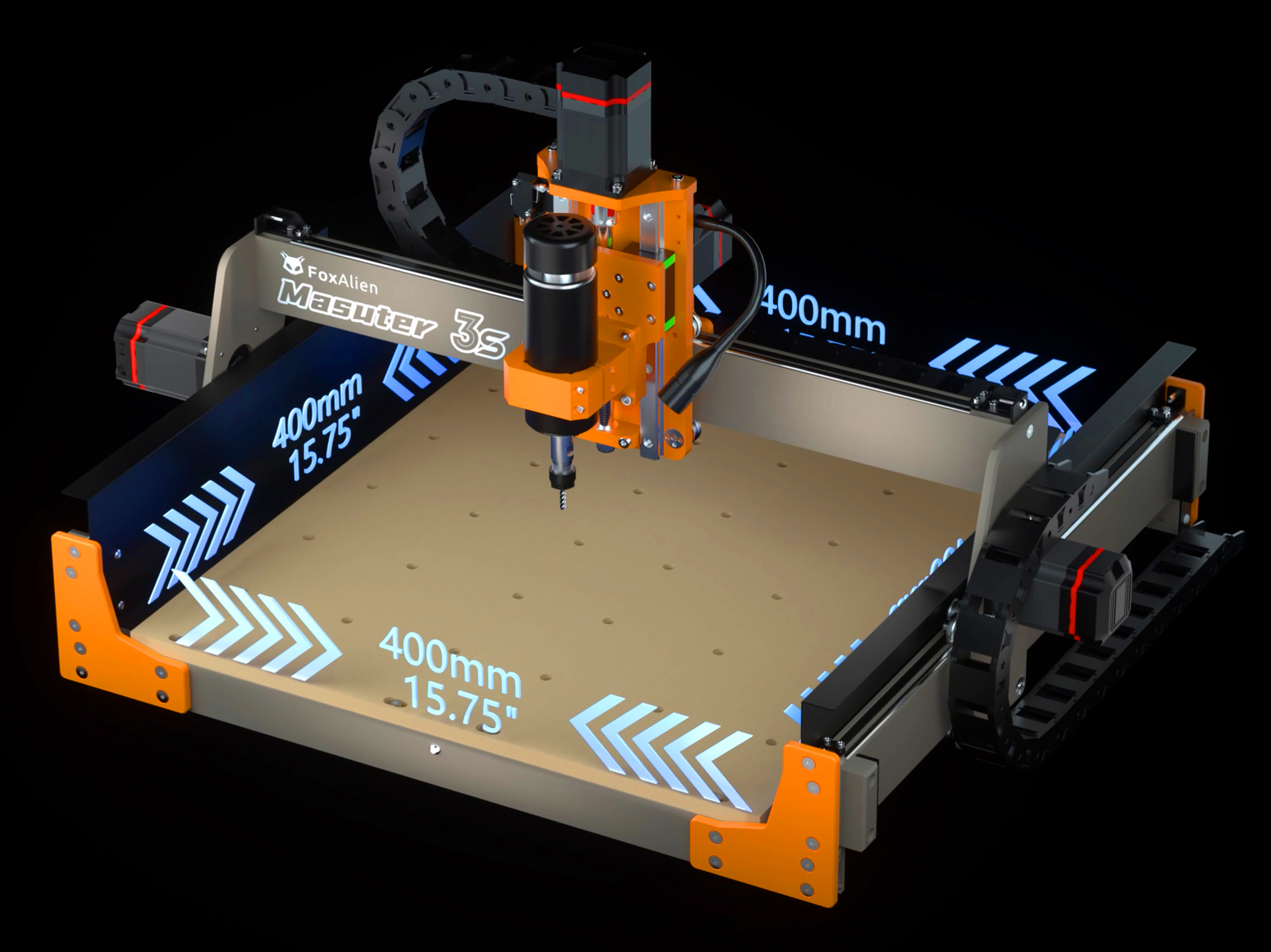 FoxAlien Masuter 3S CNC Router Machine with NEMA 23 Closed-Loop