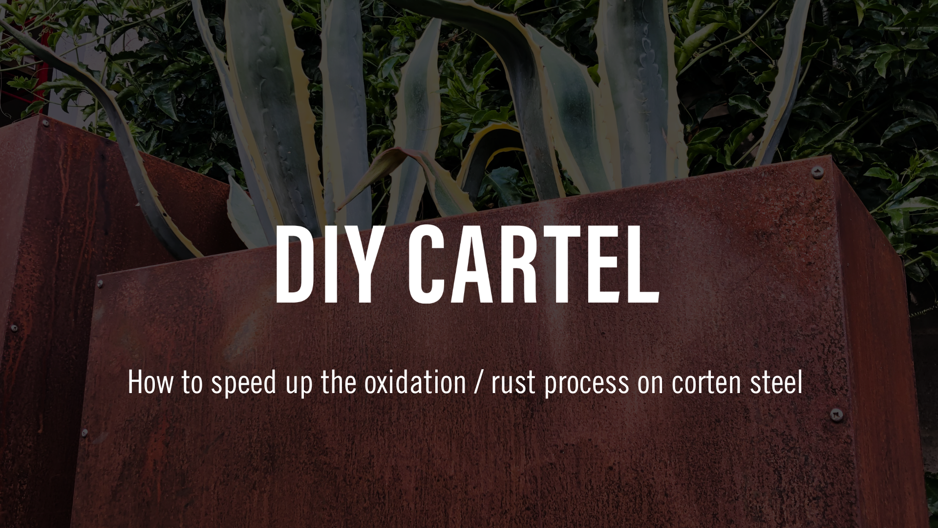 Watch How to quickly rust / oxidize corten steel by DIY CARTEL on