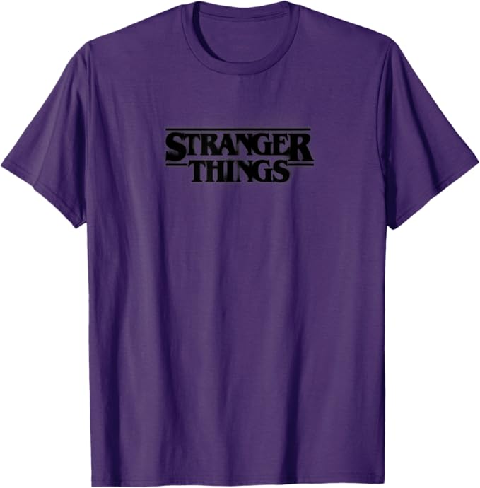 Stranger Things Black Ink Distressed Title Logo Tシャツ ストレンジャーシングス ロゴ　グッズ