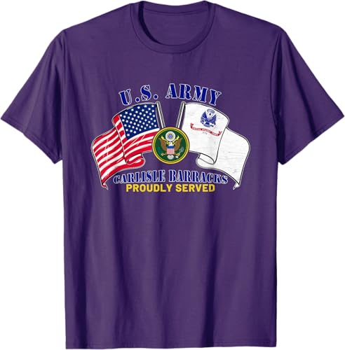 Miniatura 5 de Carlisle Barracks Pennsylvania Pa Army Base Camiseta con bandera estadounidense, Negro -