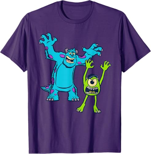 Miniatura 51 de Disney Pixar Monsters University Sulley and Mike T-Shirt Black,Navy Blue,Asphalt Grey,White,Baby Blue,Red,Kelly Green,Olive Green,Lemon