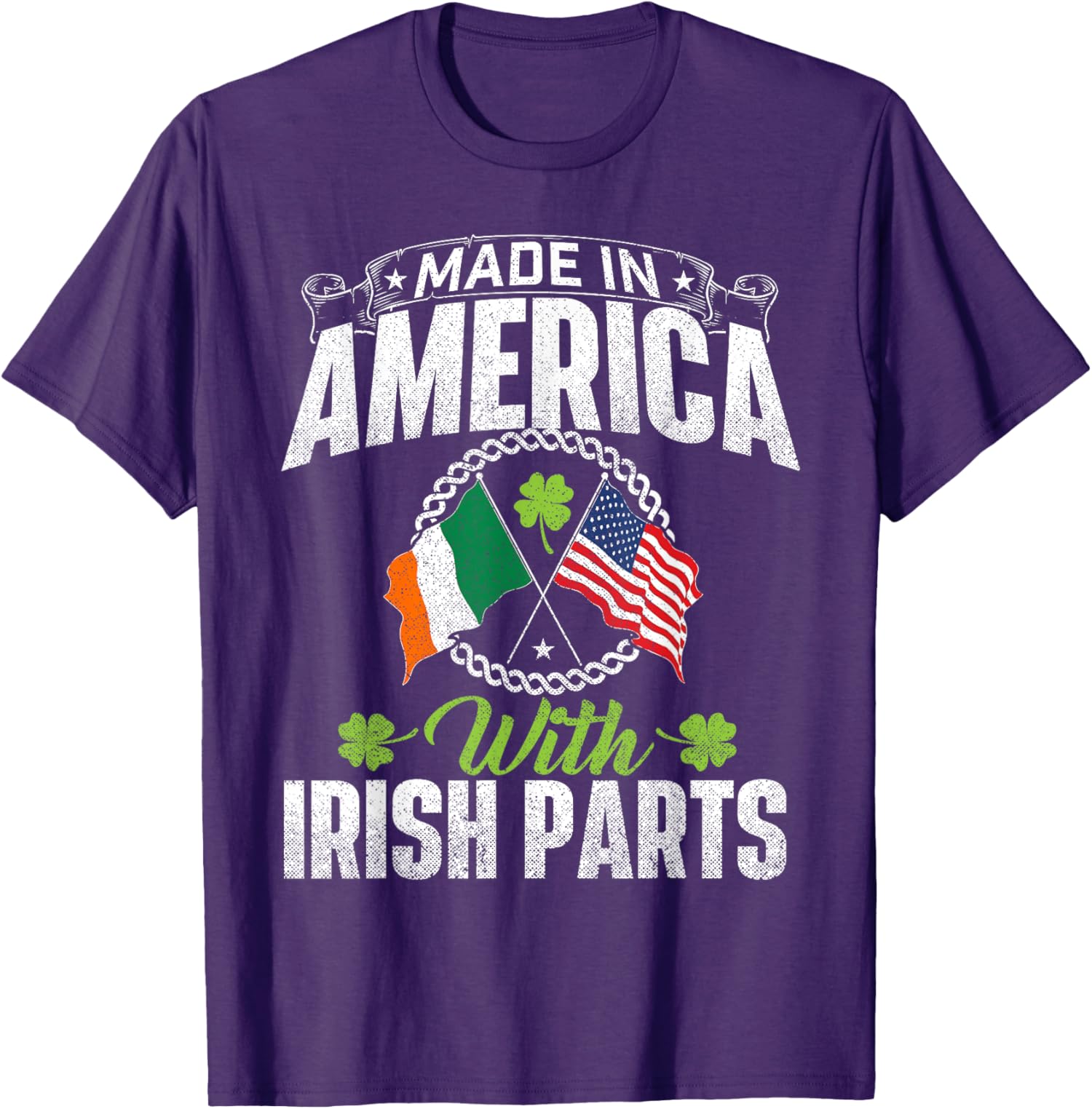 Made in America with Irish Parts Ireland St. Patrick' Unisex T-Shirt - Picture 9 of 12