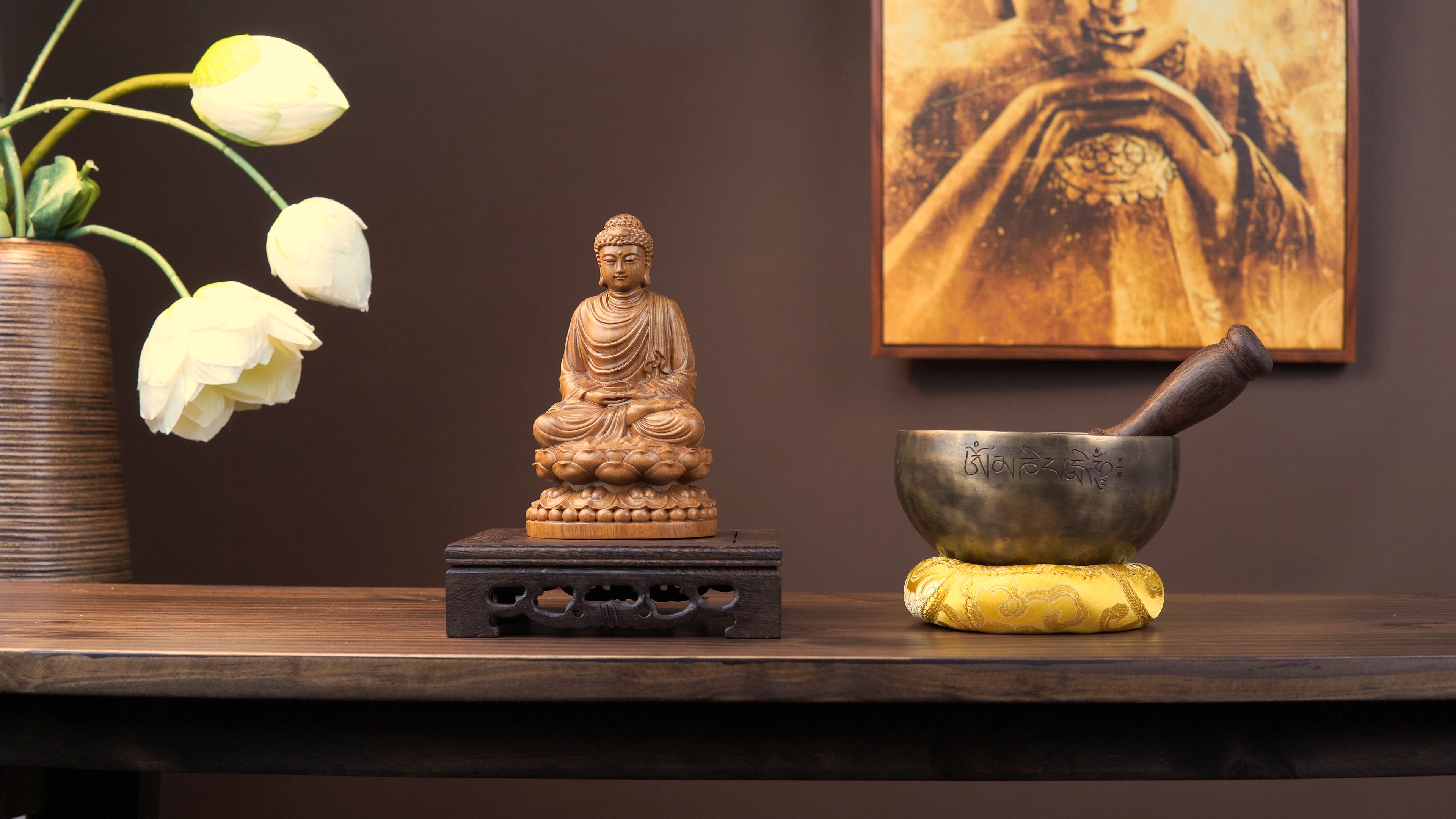 Amazon.com: DAISYCRAFTVN Buddha Statue – Wooden Shakyamuni Buddha