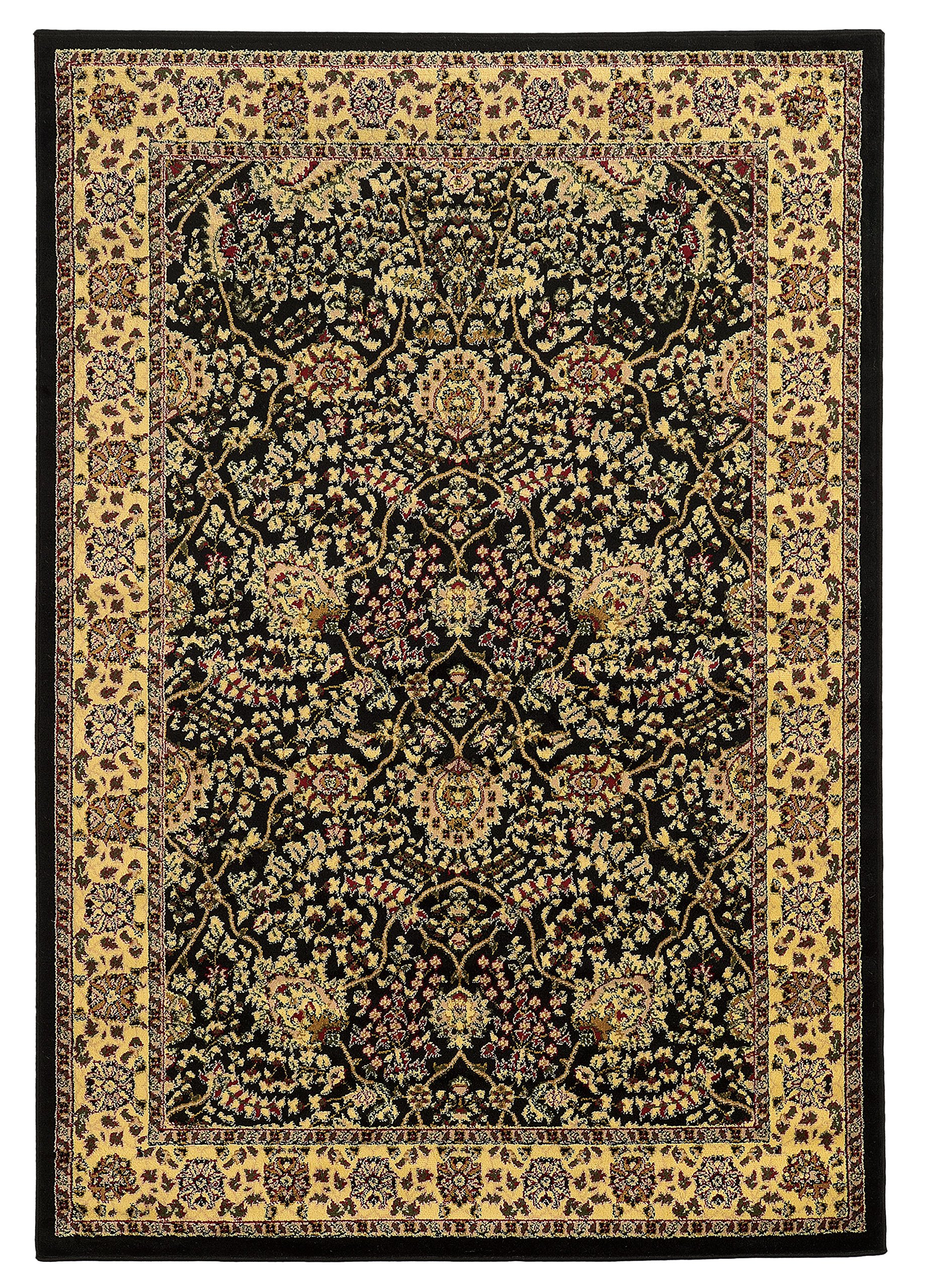 Linon Elegance Collection Elegance Zeigler Black, 5' x 7'3"