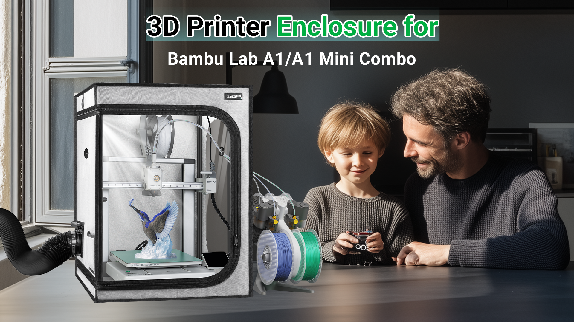 未開封 Bamboo Lab A1 おまけ付き AMS Lite Enclosure for Bambu Lab A1/A1 Mini, Transparent Panel