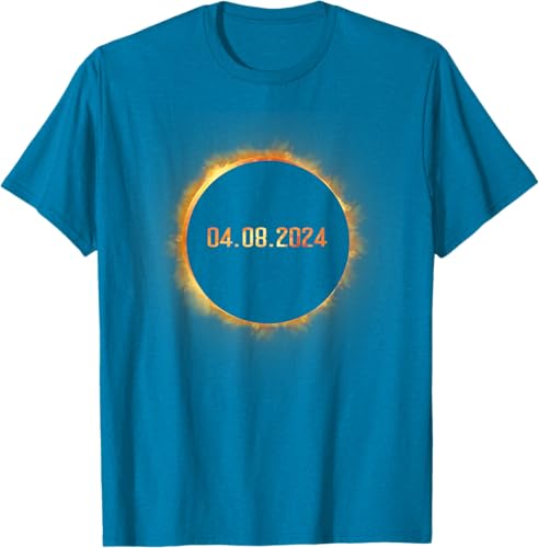 Miniatura 9 de Totality 04.08.24 Total Solar Eclipse 8 de abril de 2024 Eclipse Camiseta, Negro, S