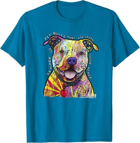 Miniatura 7 de Beware Of Pit Bulls, Dean Russo Pitbull Original - Dog Lover T-Shirt Black,Navy Blue,Asphalt Grey,Slate Grey,White,Cranberry Red,Kelly Green,Olive