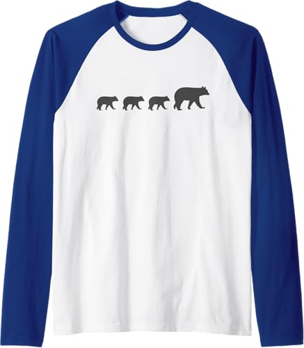 Miniatura 10 de Mama Bear Three Cubs Cute Mothers Day Gift Raglan Baseball Tee Black/White,Dark Heather Grey/White,Navy Blue/White,Royal