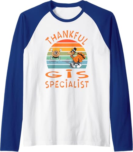 Miniatura 7 de GIS Specialist Job Funny Thanksgiving Raglan Baseball Tee
