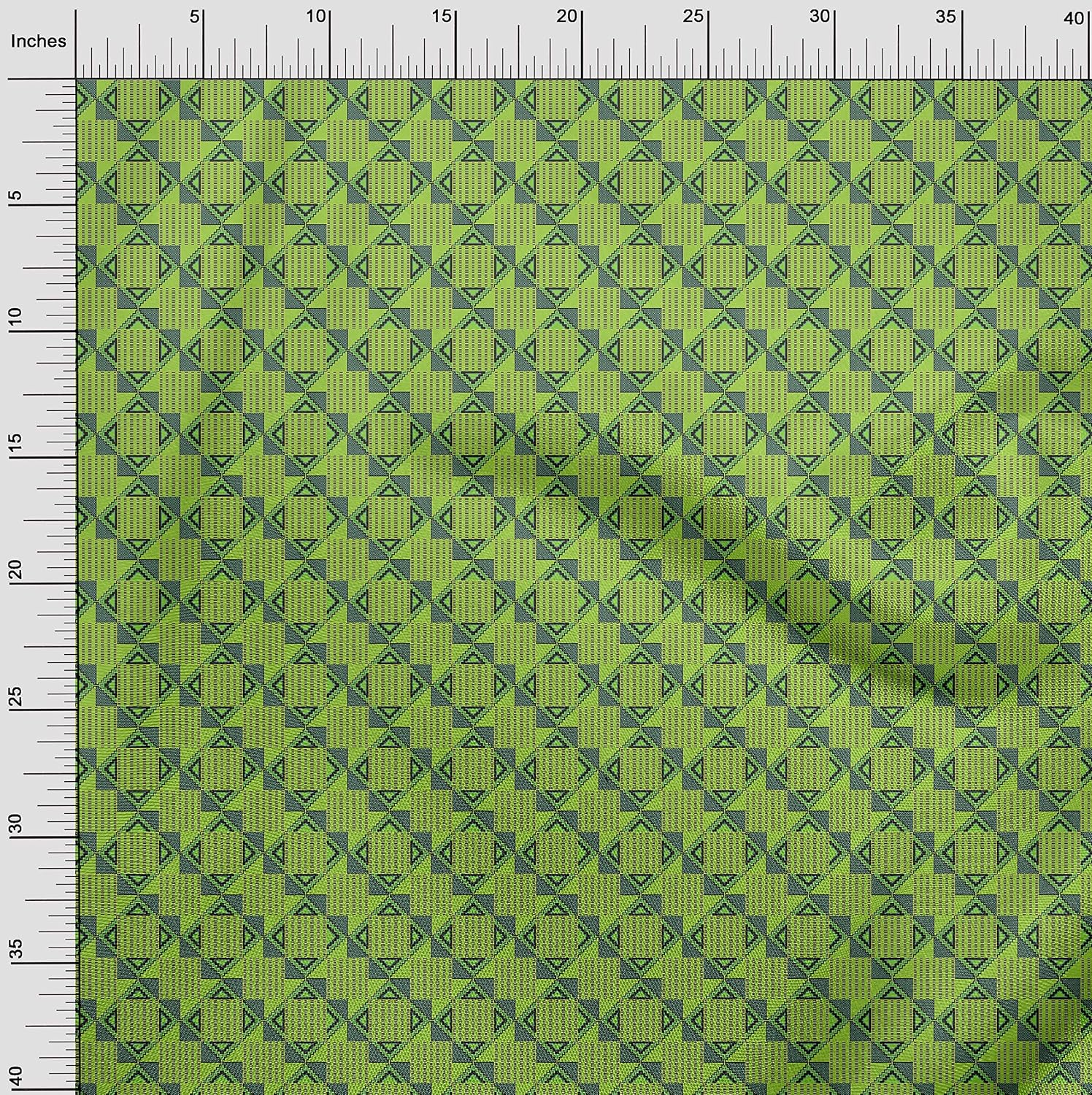 oneOone Cotton Flex Green Fabric Tribal Sewing Material Print Fabric by The Yard 40 Inch Wide