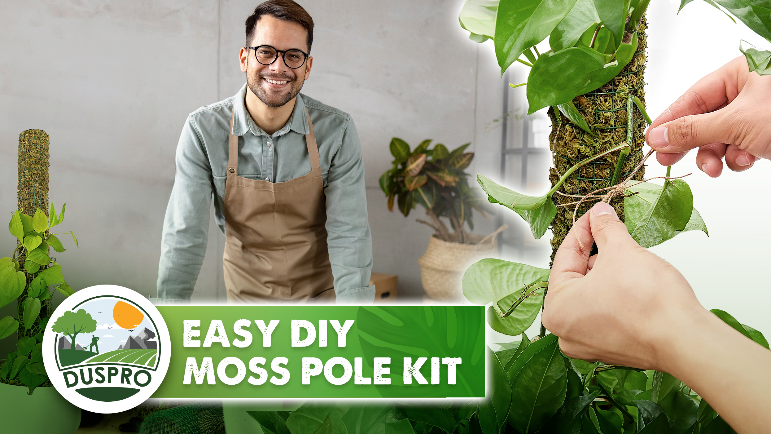 Amazon.com : DUSPRO DIY Moss Pole Kit, Metal Moss Pole for Plant Monstera,  Pothos, Philodendron, 1pc 8.6'' x 6.5 ft Wire Moss Pole Mesh with Forest  Moss, Cable Zip Ties, Gloves :