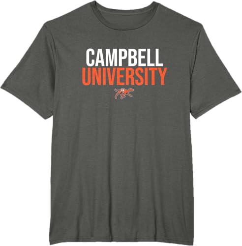 Miniatura 5 de Campbell University Fighting Camels Stacked Camiseta, Gris Asfalto,Jaspeado Oscuro