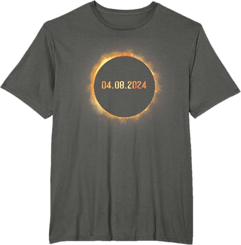 Miniatura 6 de Totality 04.08.24 Total Solar Eclipse 8 de abril de 2024 Eclipse Camiseta, Negro, S