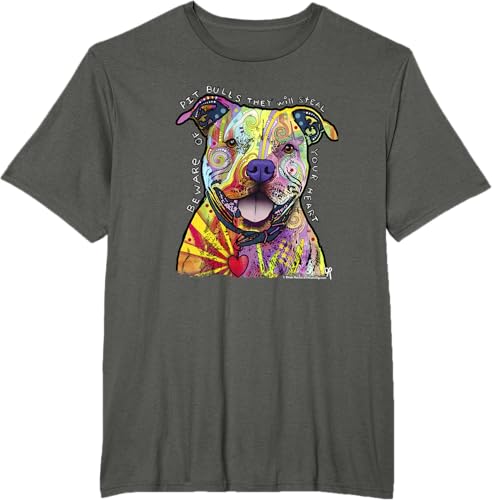 Miniatura 45 de Beware Of Pit Bulls, Dean Russo Pitbull Original - Dog Lover T-Shirt Black,Navy Blue,Asphalt Grey,Slate Grey,White,Cranberry Red,Kelly Green,Olive