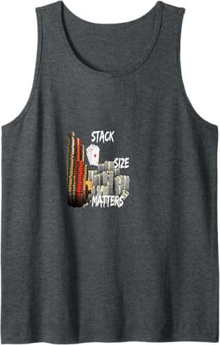 Miniatura 9 de Stack Size Matters - Camiseta sin mangas de póquerTexas Holdem, Negro -
