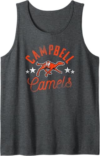 Campbell University Camiseta sin mangas con logotipo de Fighting Camels, Gris