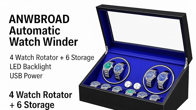 Amazon.com: ANWBROAD Watch Winder for Automatic Watches 4