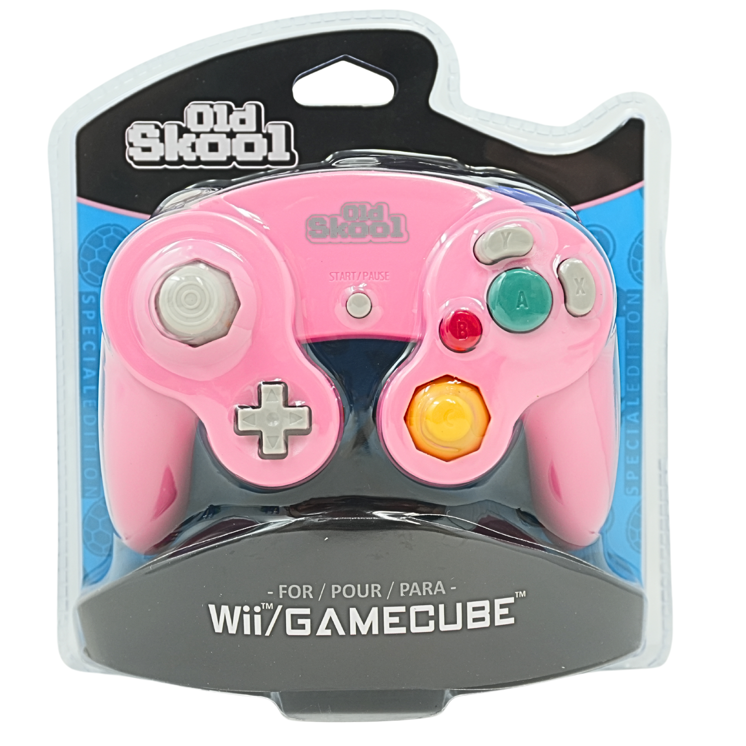 Pink Wired GameCube Controller [Old Skool]: Video Games