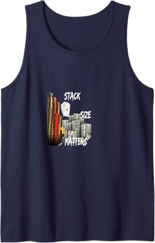 Miniatura 6 de Stack Size Matters - Camiseta sin mangas de póquerTexas Holdem, Negro -