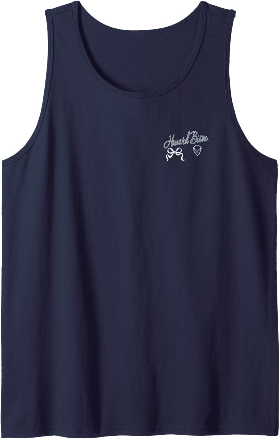 Howard Bison Bow Script Navy Officially Licensed Tank Top