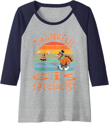 Miniatura 5 de GIS Specialist Job Funny Thanksgiving Raglan Baseball Tee