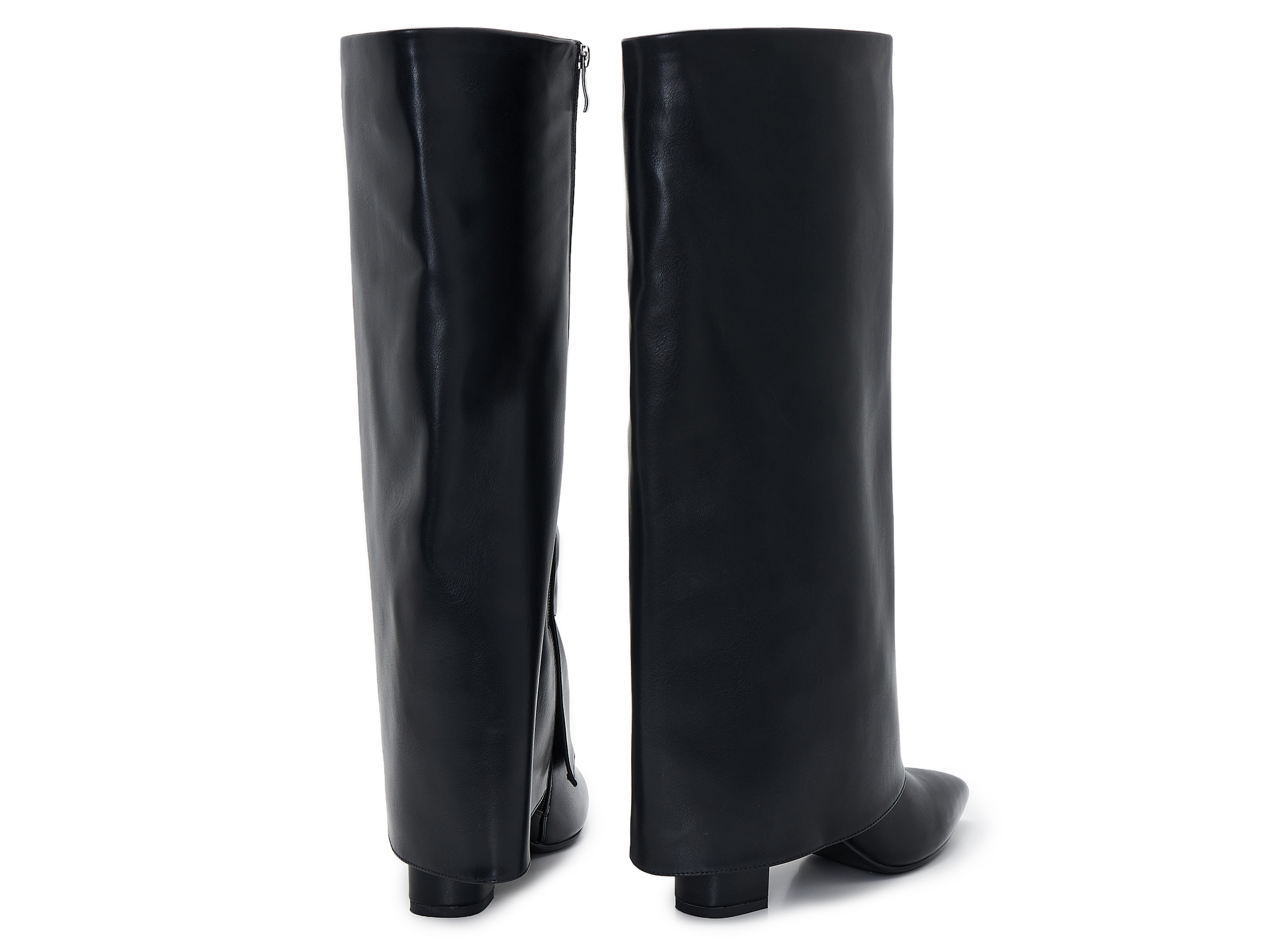 Amazon.com | Aizhenzm Black Fold Over Boots For Women Wide Calf