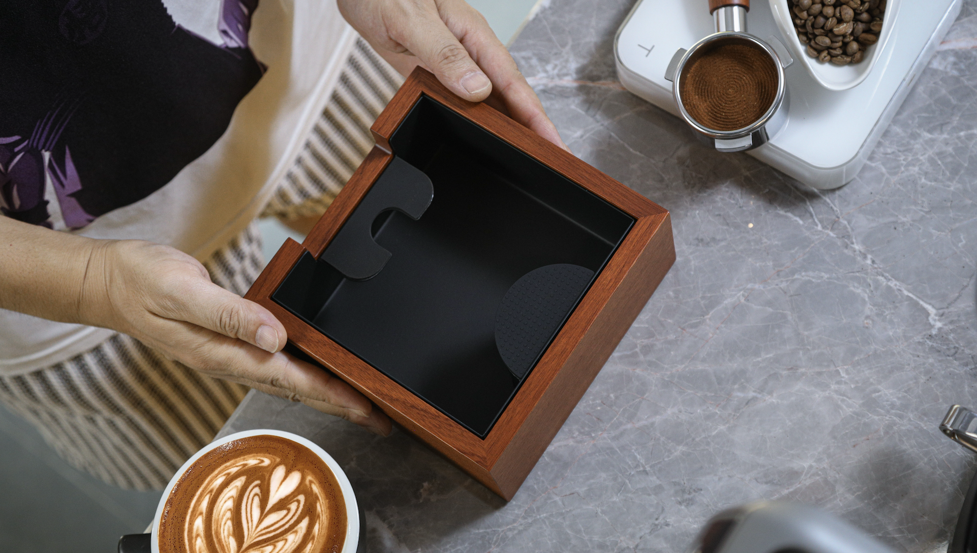 Amazon.com: KNODOS Rosewood Espresso Knock Box Portafilter Tamping