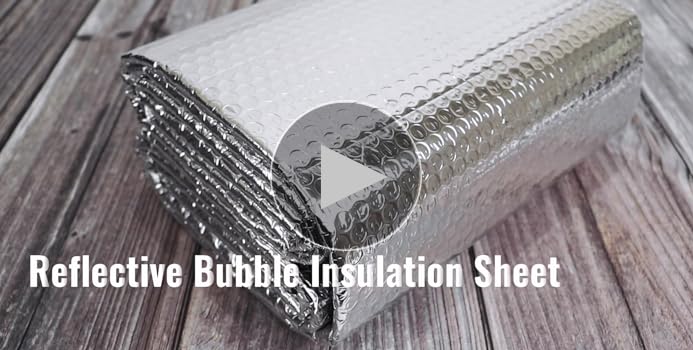 Reflective Bubble Insulation Sheet, Double Side Aluminum